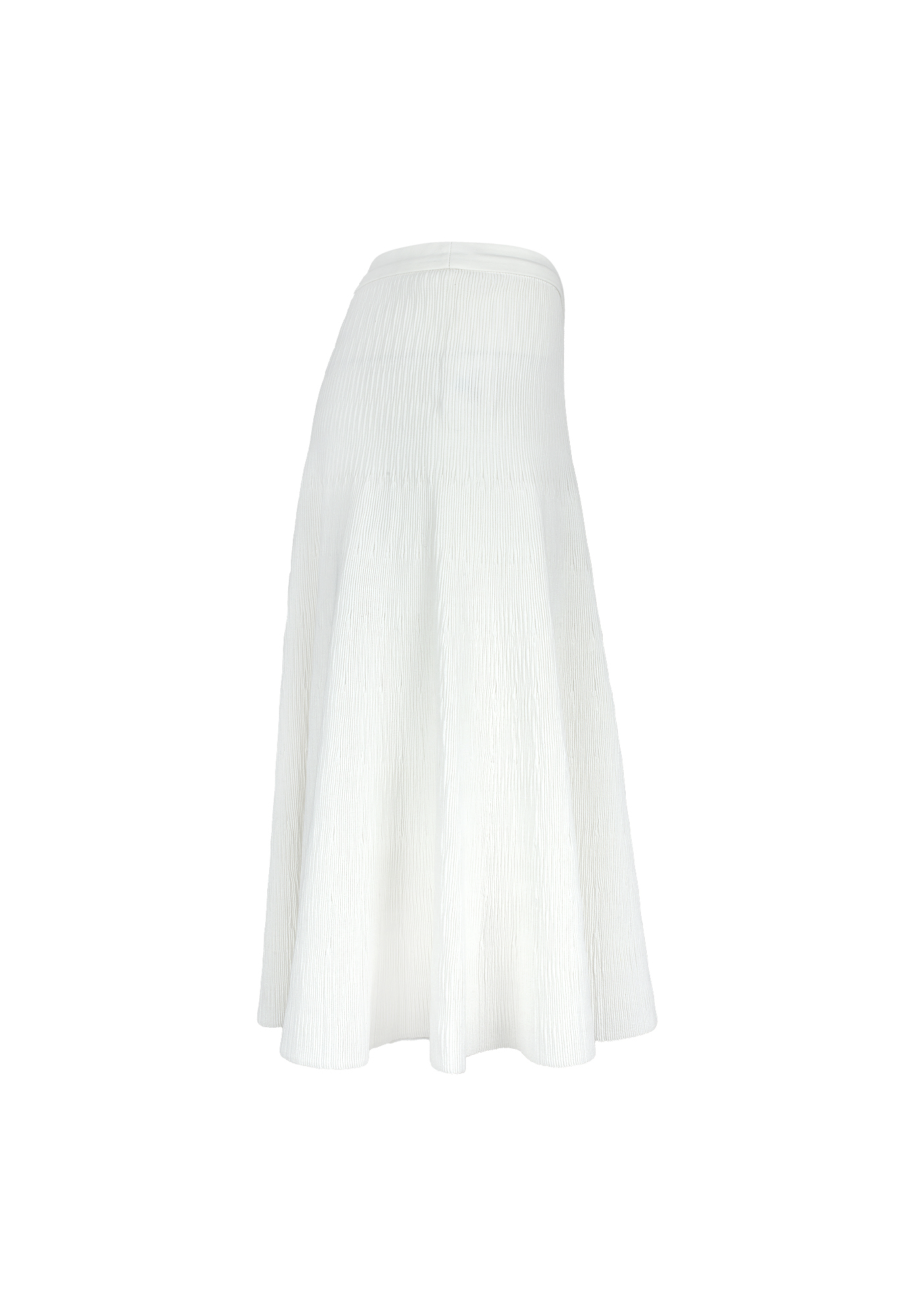 White Chanel Pleated Skirt