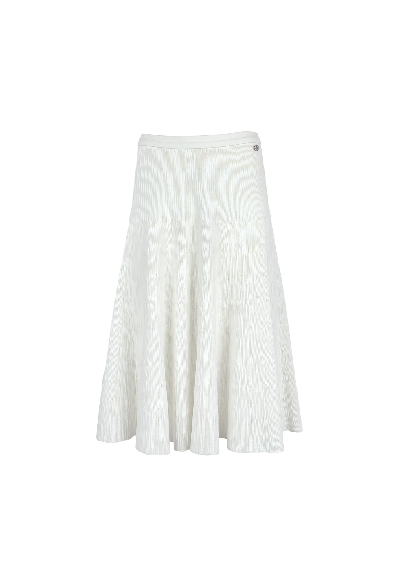 White Chanel Pleated Skirt