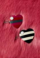 Marc Jacobs Black And White Heart Hairpin