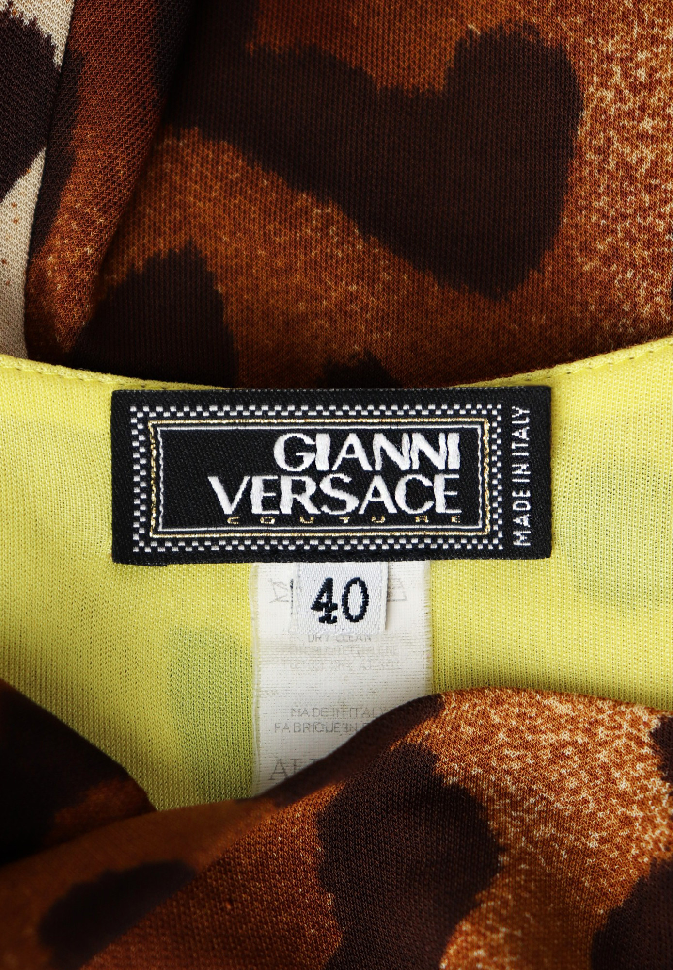 Gianni Versace Leopard Print Dress