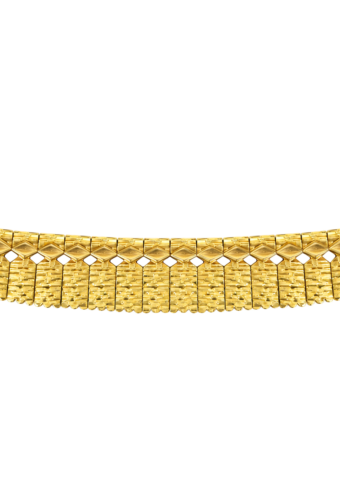 Vintage Necklace with Embossed Links