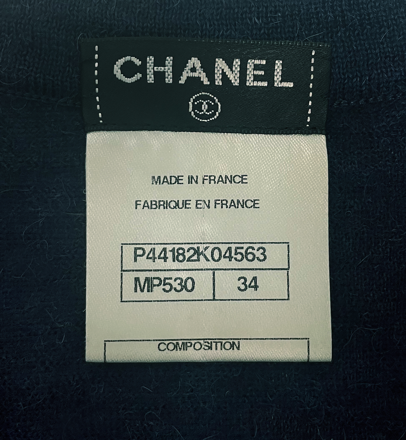 Chanel Blue Tiger Sweater