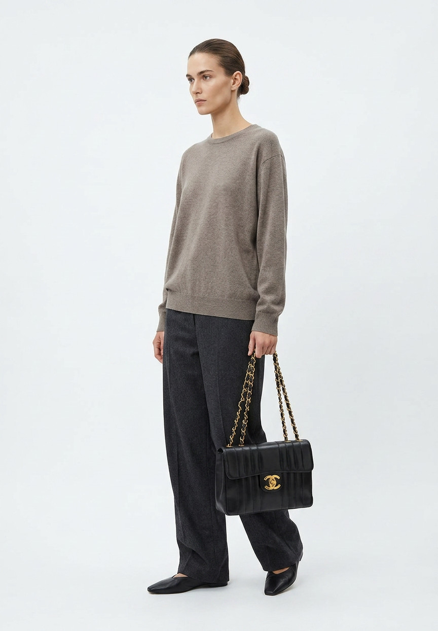 Chanel Black Jumbo Camera Bag