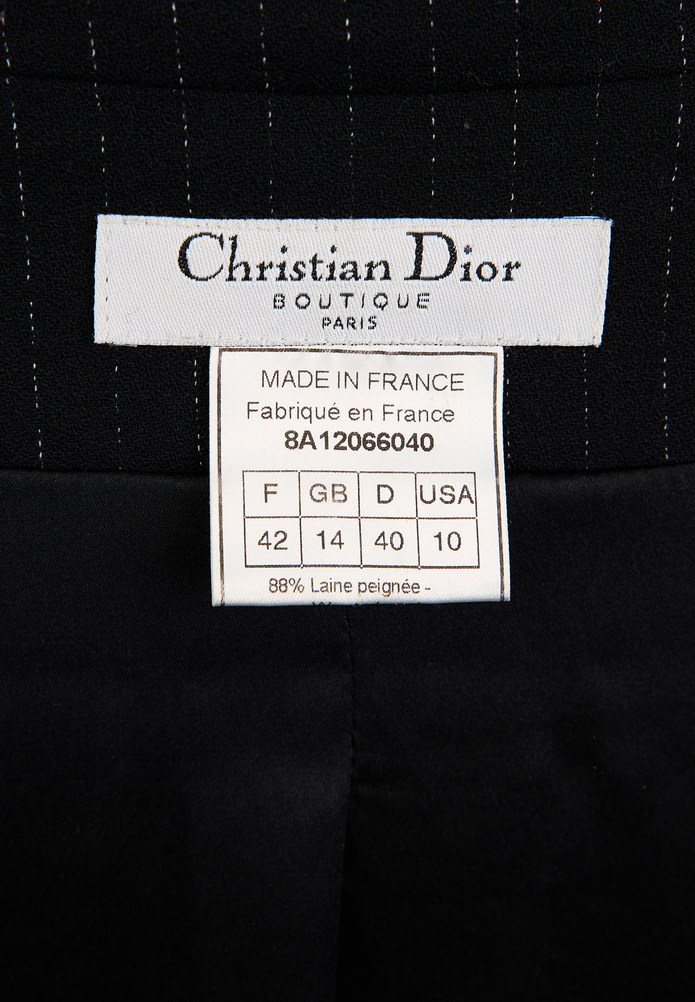 Black Lace-Collar Christian Dior Blazer