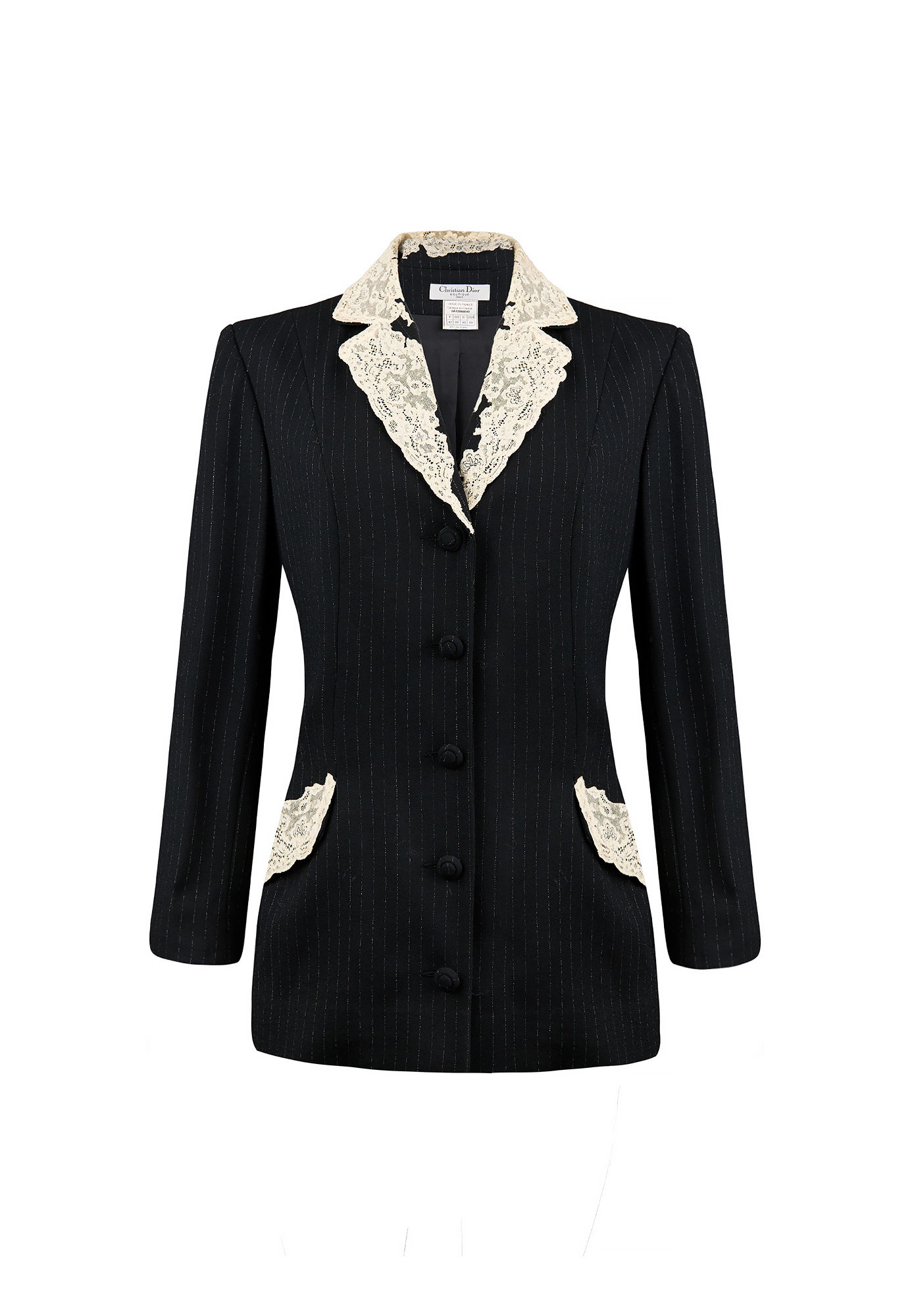 Black Lace-Collar Christian Dior Blazer
