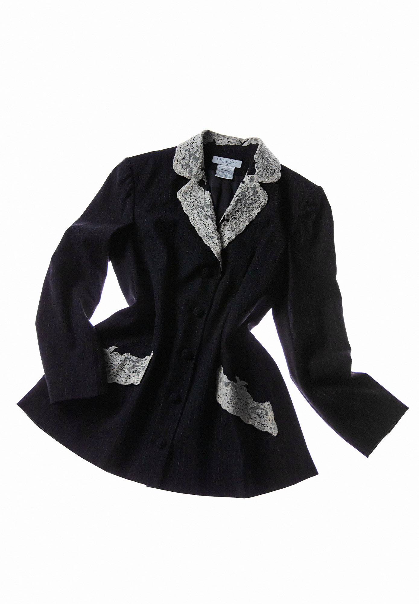 Black Lace-Collar Christian Dior Blazer