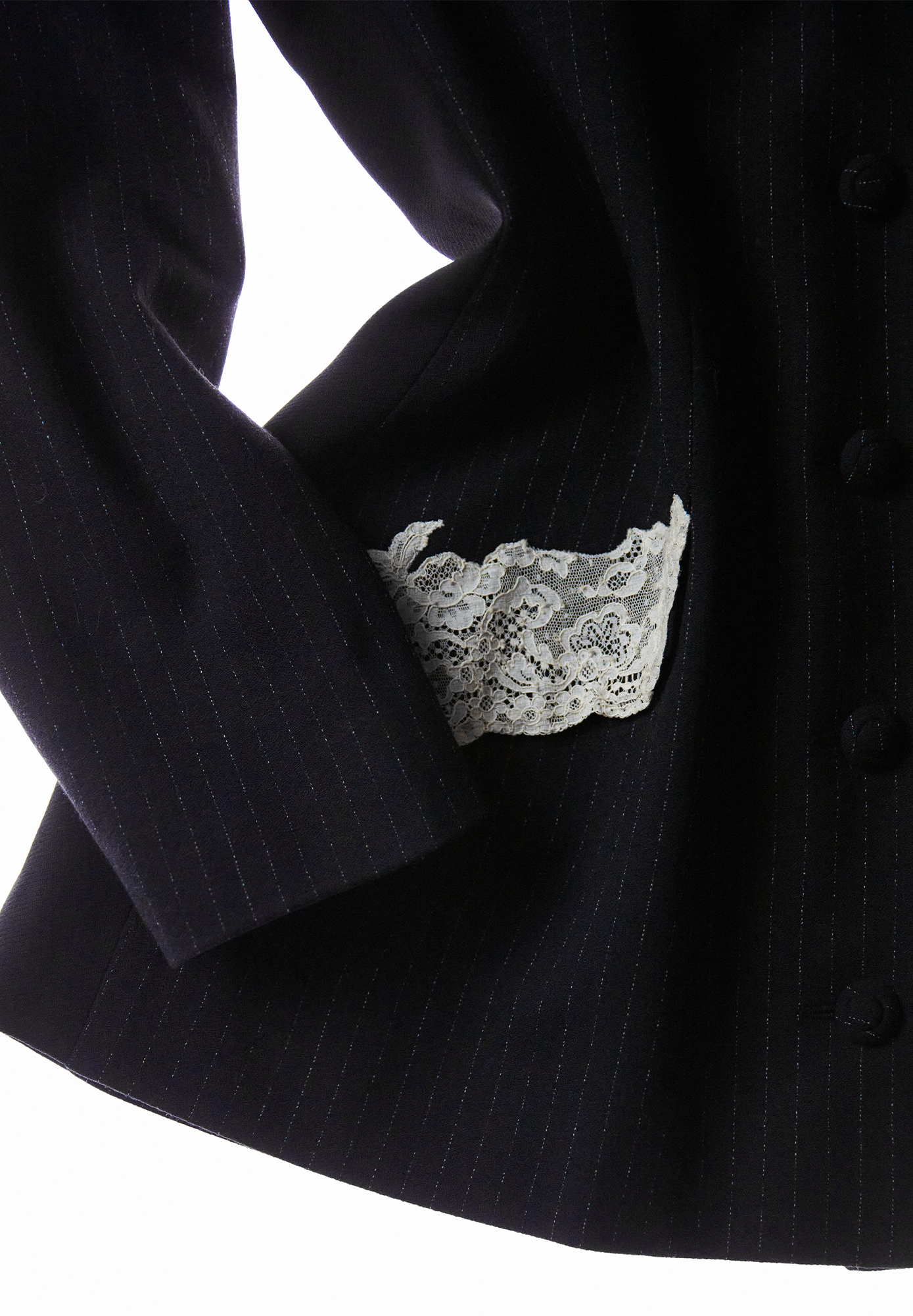 Black Lace-Collar Christian Dior Blazer