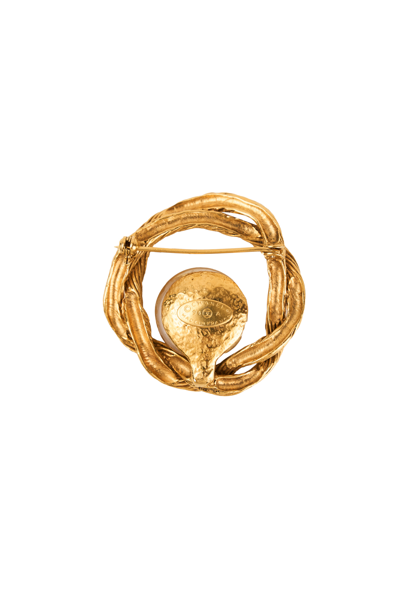 Chanel Twisted Pearl Brooch