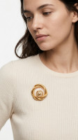 Chanel Twisted Pearl Brooch
