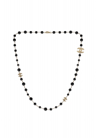 Chanel Black Necklace With Logos