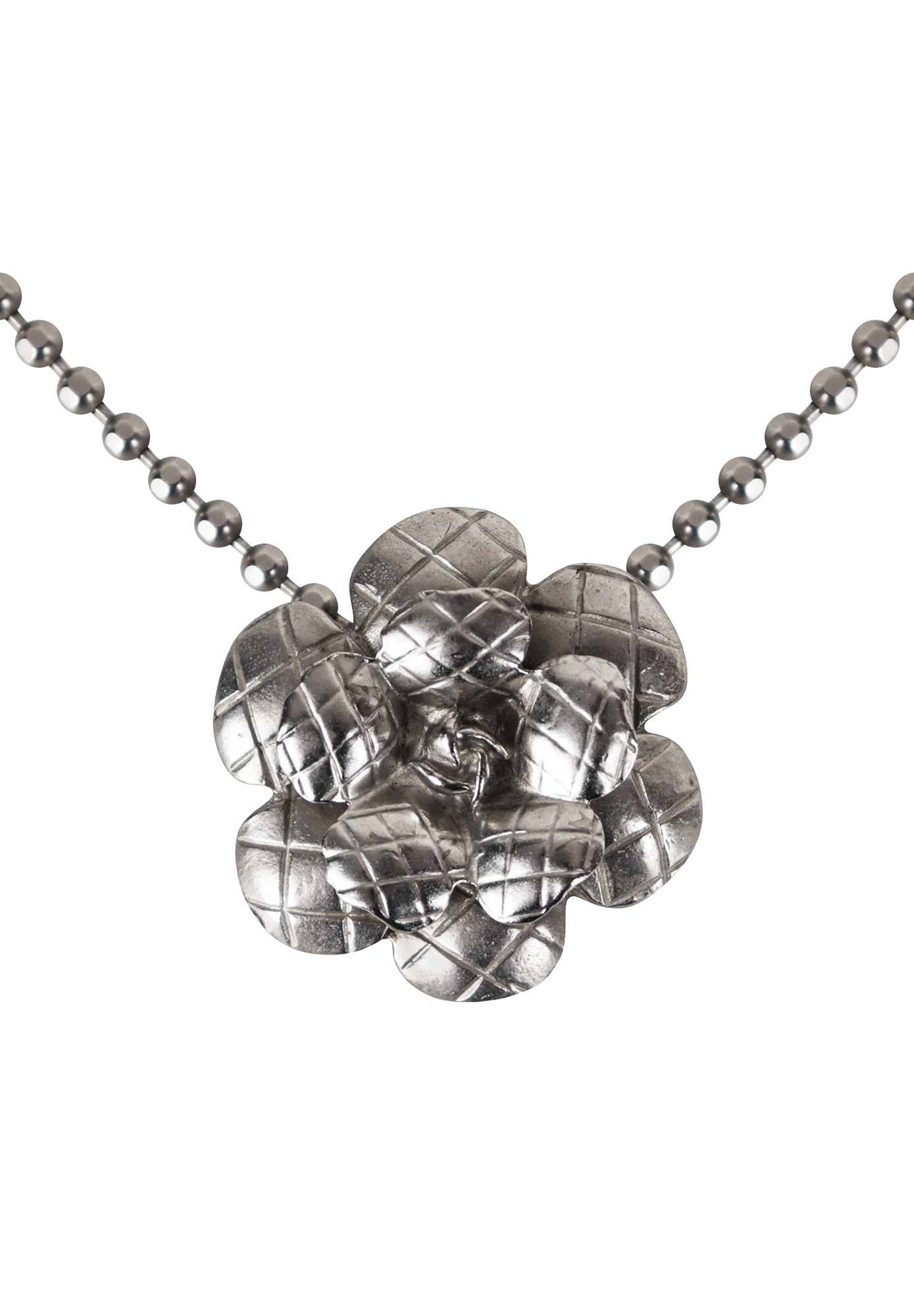 Chanel Necklace With Camellia Pendant
