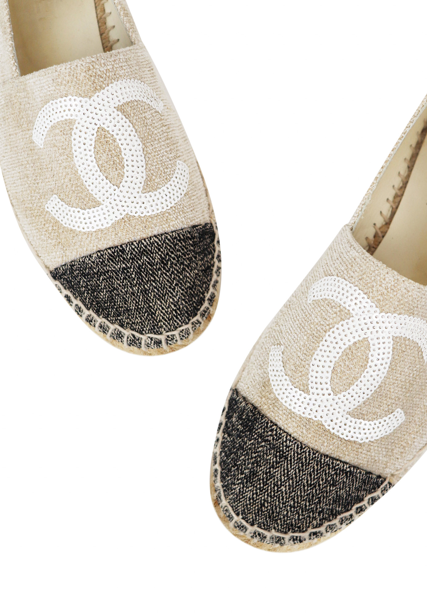 Chanel Beige Espadrilles With Logo