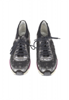 Chanel Black Tweed Sneakers