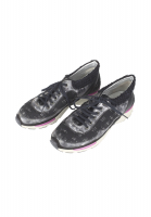 Chanel Black Tweed Sneakers