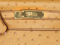 Hermès Kelly 28 Cognac Ostrich Bag