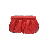 Chanel Chain Around Red Quilted Leather Messenger Bag