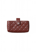 Chanel Burgundy Caviar Leather Phone Holder