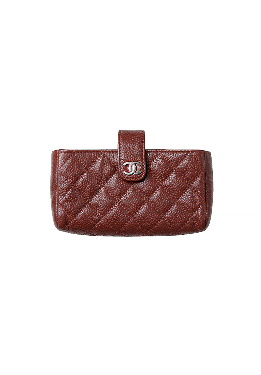 Chanel Burgundy Caviar Leather Phone Holder