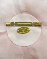 Chanel Gripoix Pink Camellia Brooch