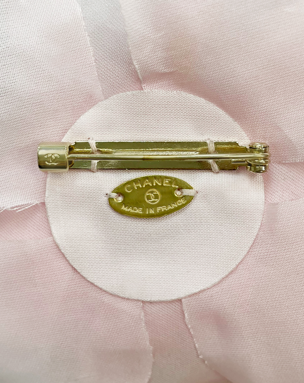 Chanel Gripoix Pink Camellia Brooch
