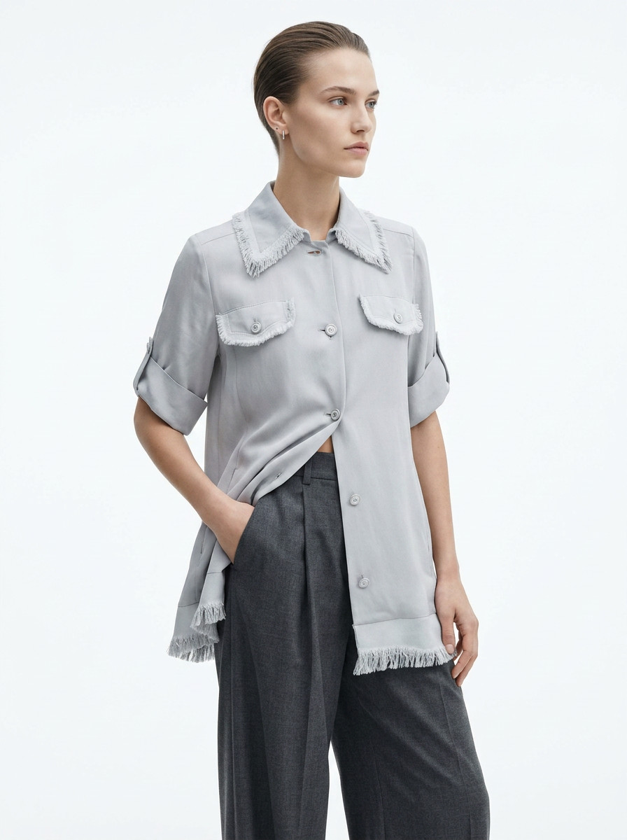 Chanel Silk Blouse With Fringes