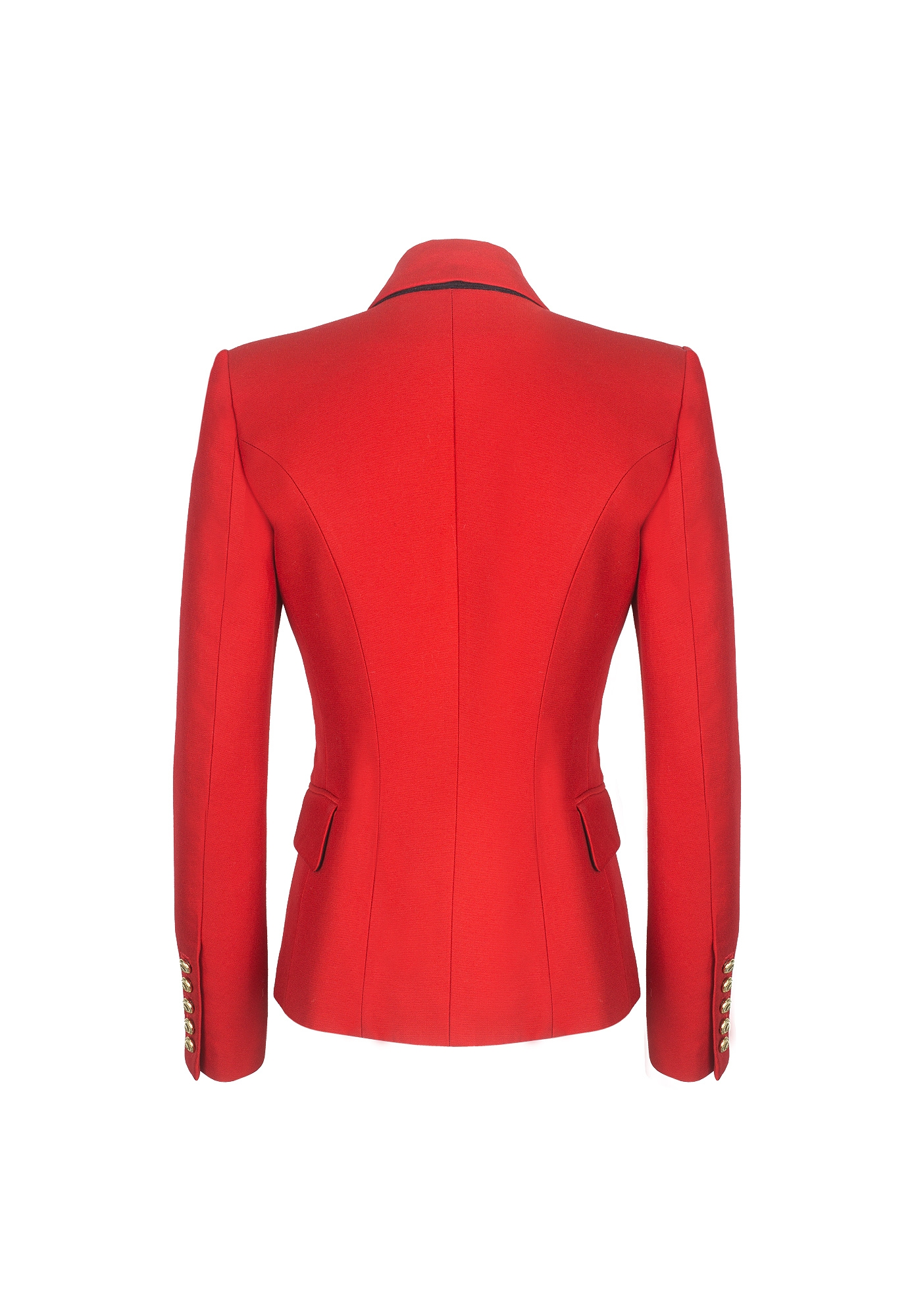 Red Balmain Jacket