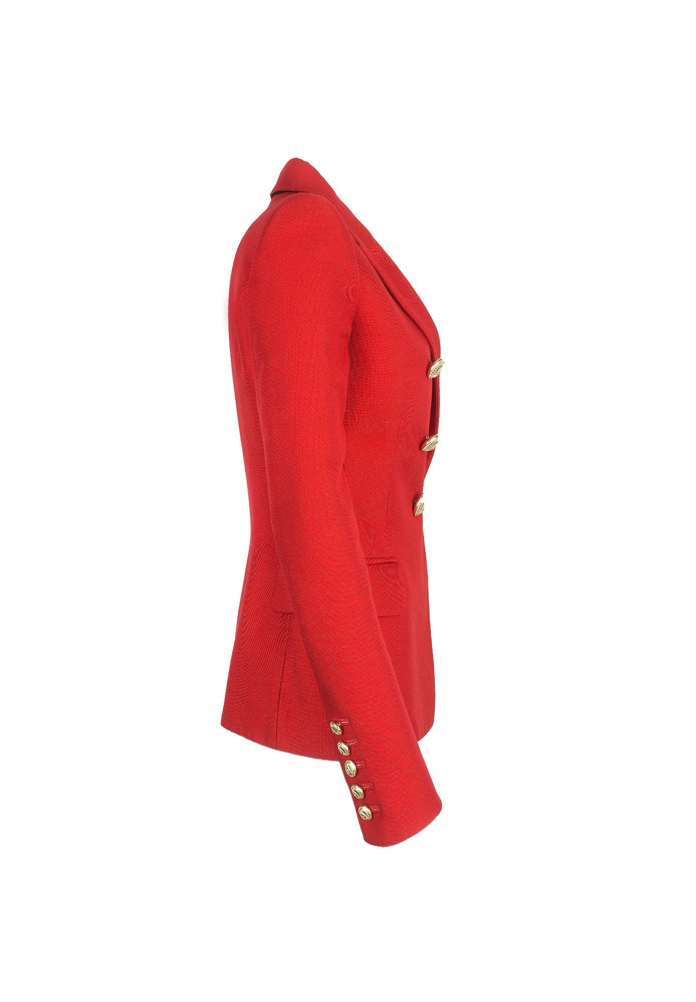 Red Balmain Jacket