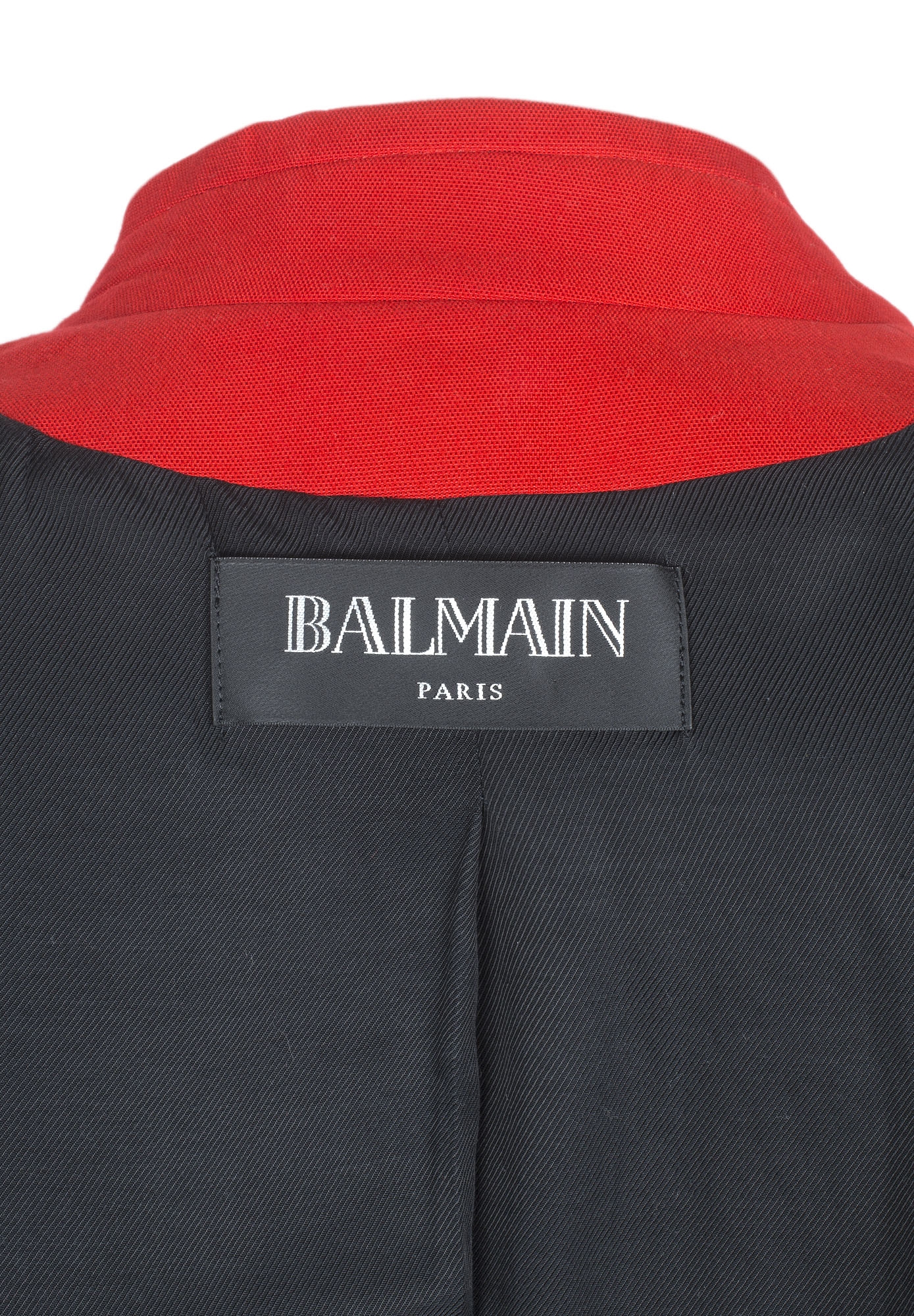 Red Balmain Jacket