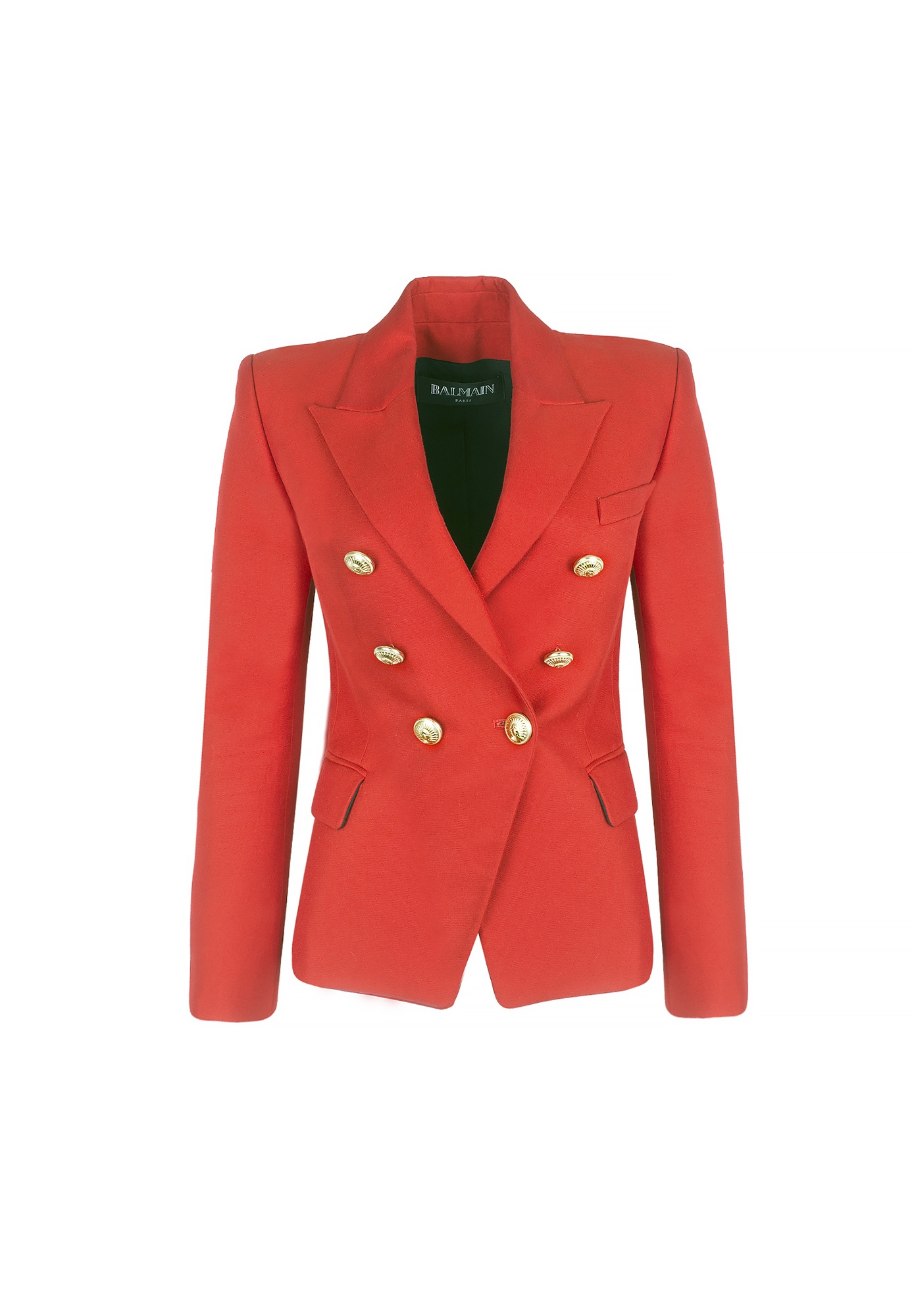 Red Balmain Jacket