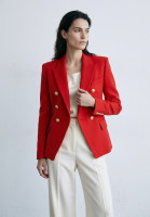 Red Balmain Jacket