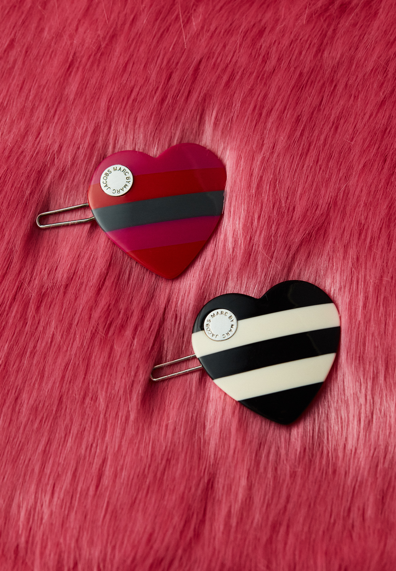 Marc Jacobs Striped Heart Hairpin