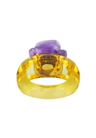 Chanel Yellow Ring With Camellia