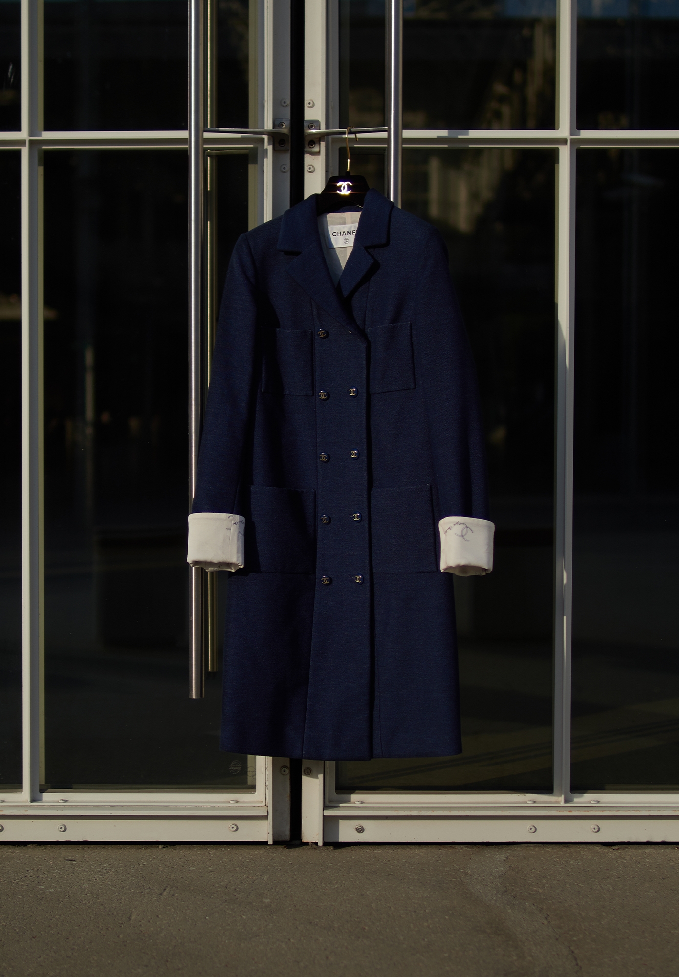 Chanel Coat With White Cuffs