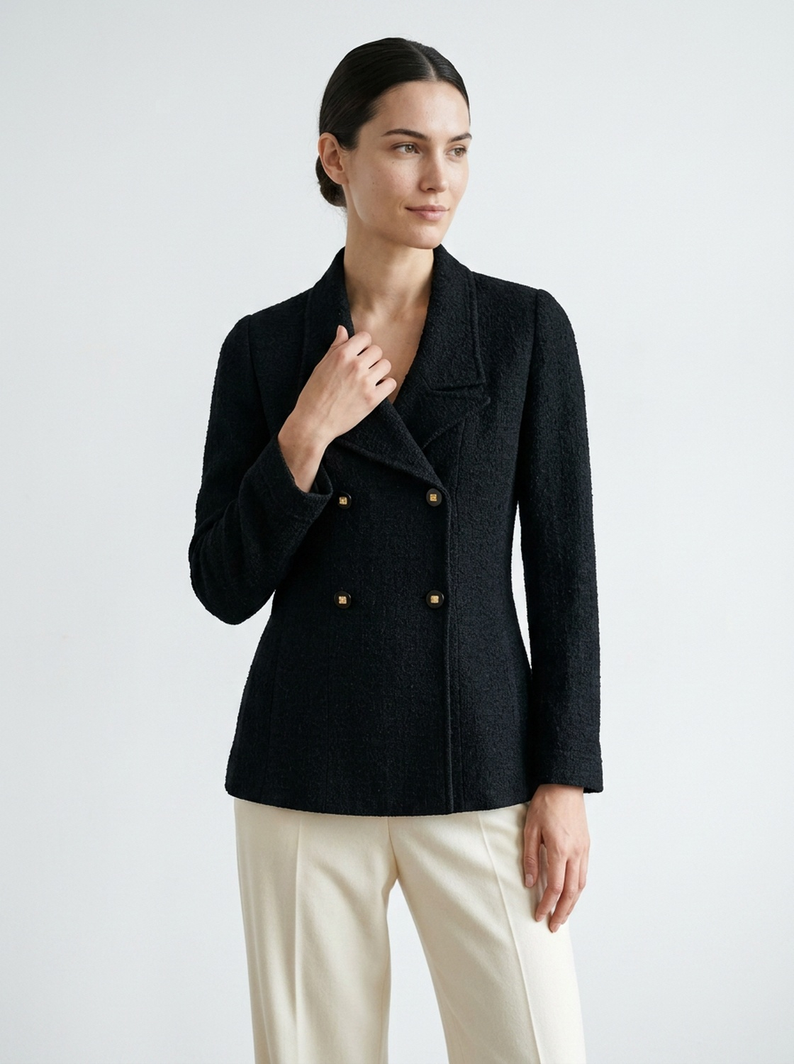 Black Tweed Chanel Blazer