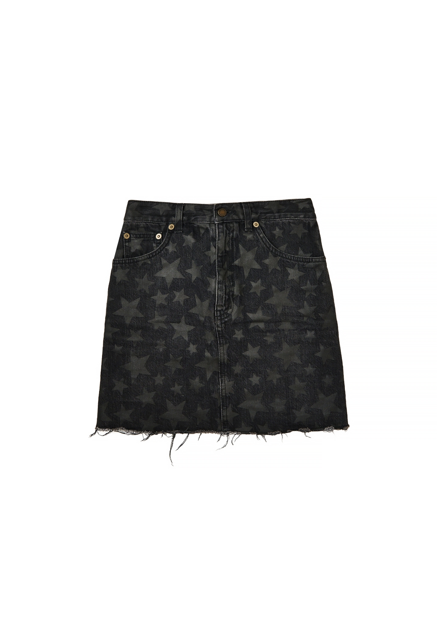 Saint Laurent Grey Denim Skirt 
