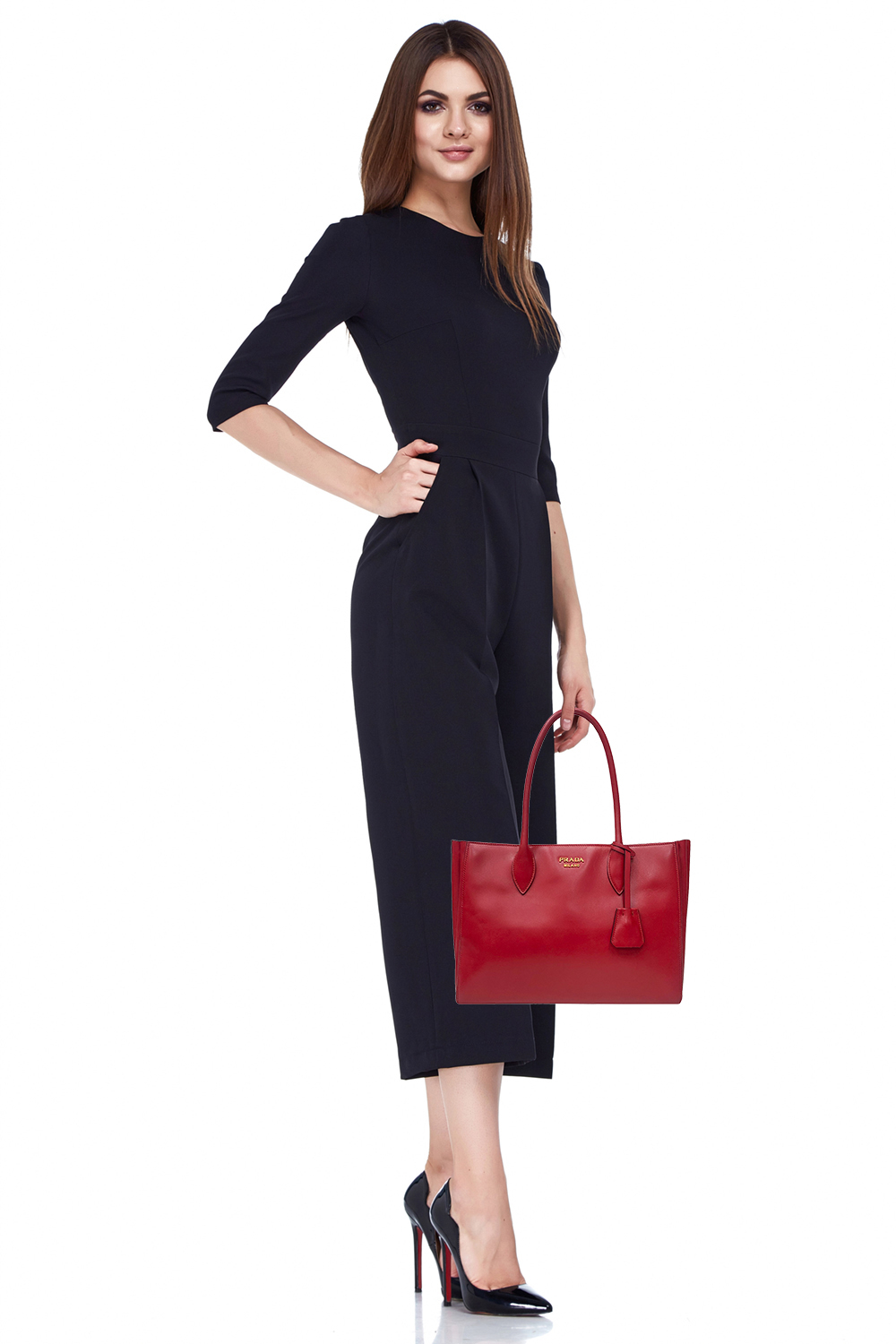 Prada Bibliotheque Medium Colorblock Tote Bag 