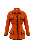 Chanel Orange Tweed Jacket