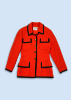 Chanel Orange Tweed Jacket