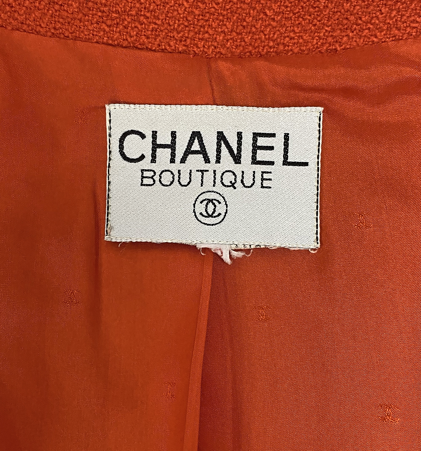 Chanel Orange Tweed Jacket