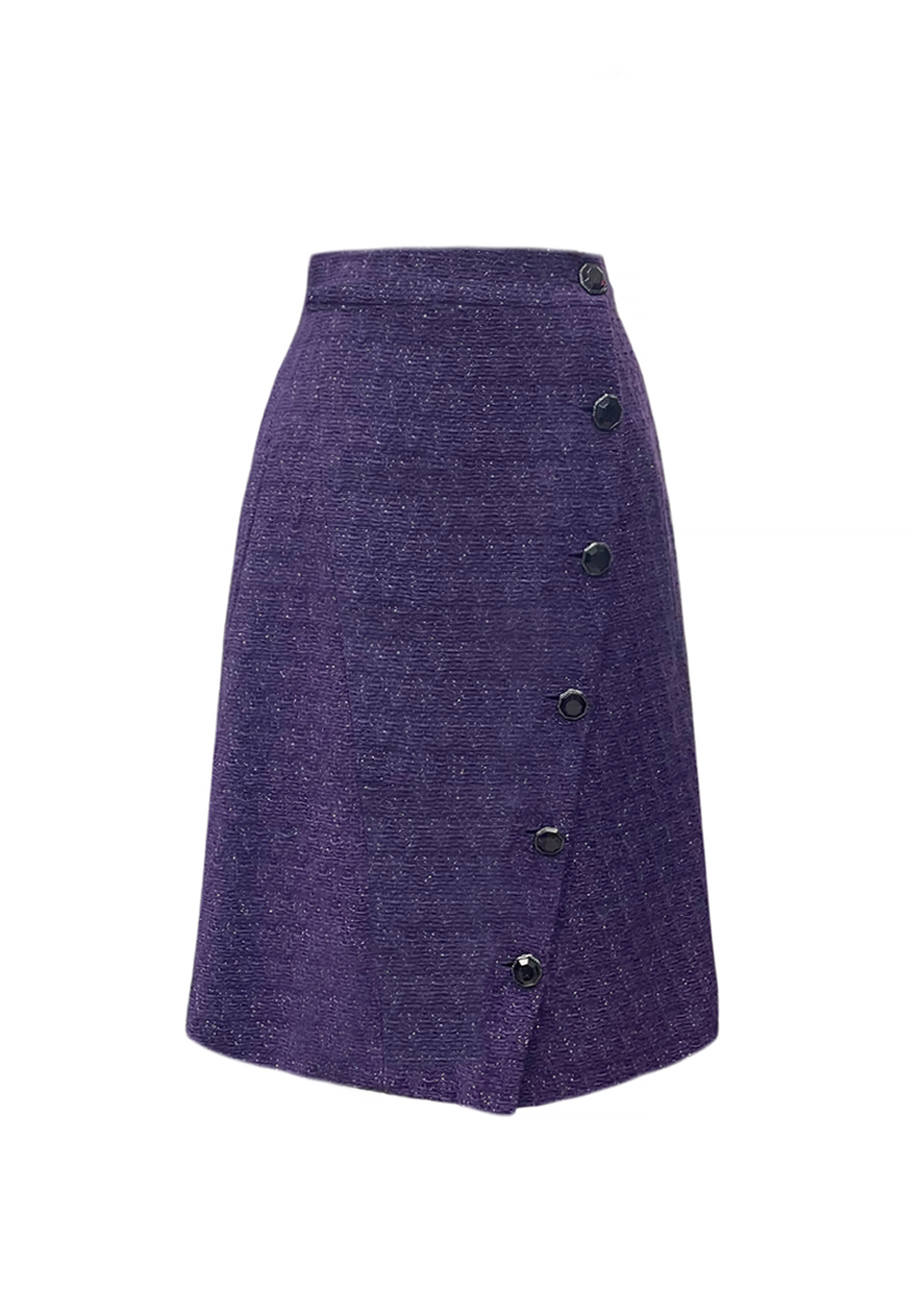 Chanel Purple Tweed Skirt