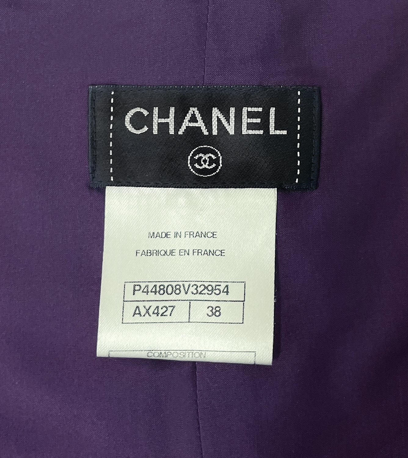 Chanel Purple Tweed Skirt
