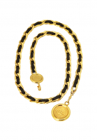 Chanel Chain And Leather Belt