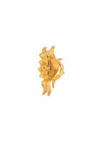 Golden Butterfly Crystal Brooch