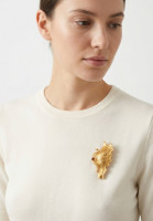 Golden Butterfly Crystal Brooch