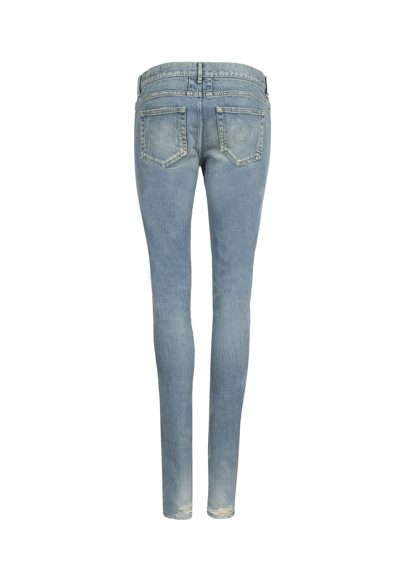 Light Blue Distressed Saint Laurent Jeans