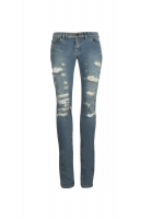 Light Blue Distressed Saint Laurent Jeans