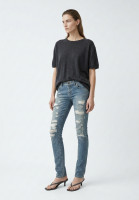 Light Blue Distressed Saint Laurent Jeans