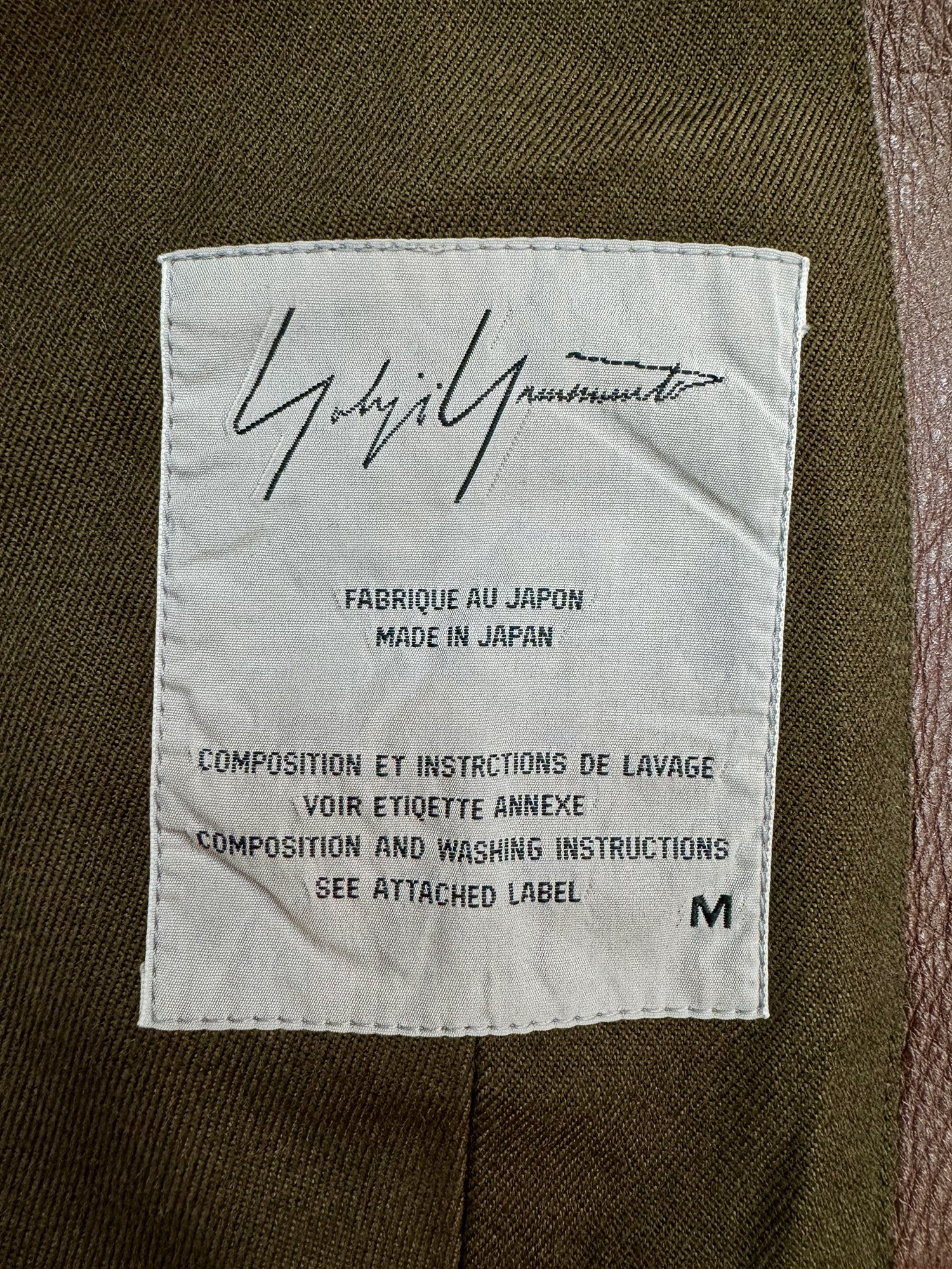 Yohji Yamamoto Olive Jacket