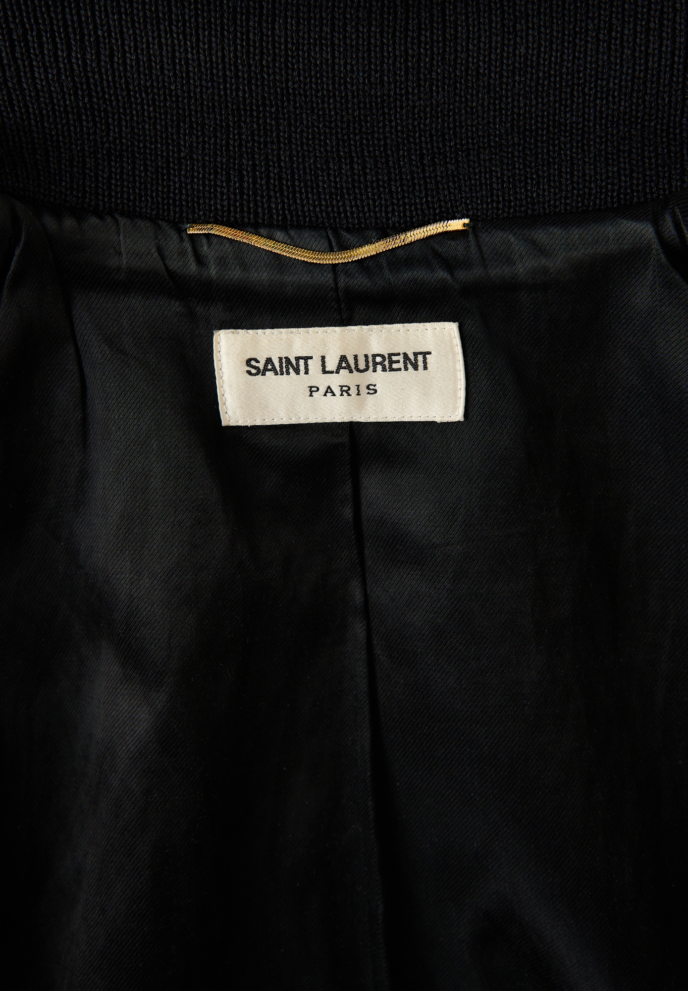 Saint Laurent Black Bomber Jacket 