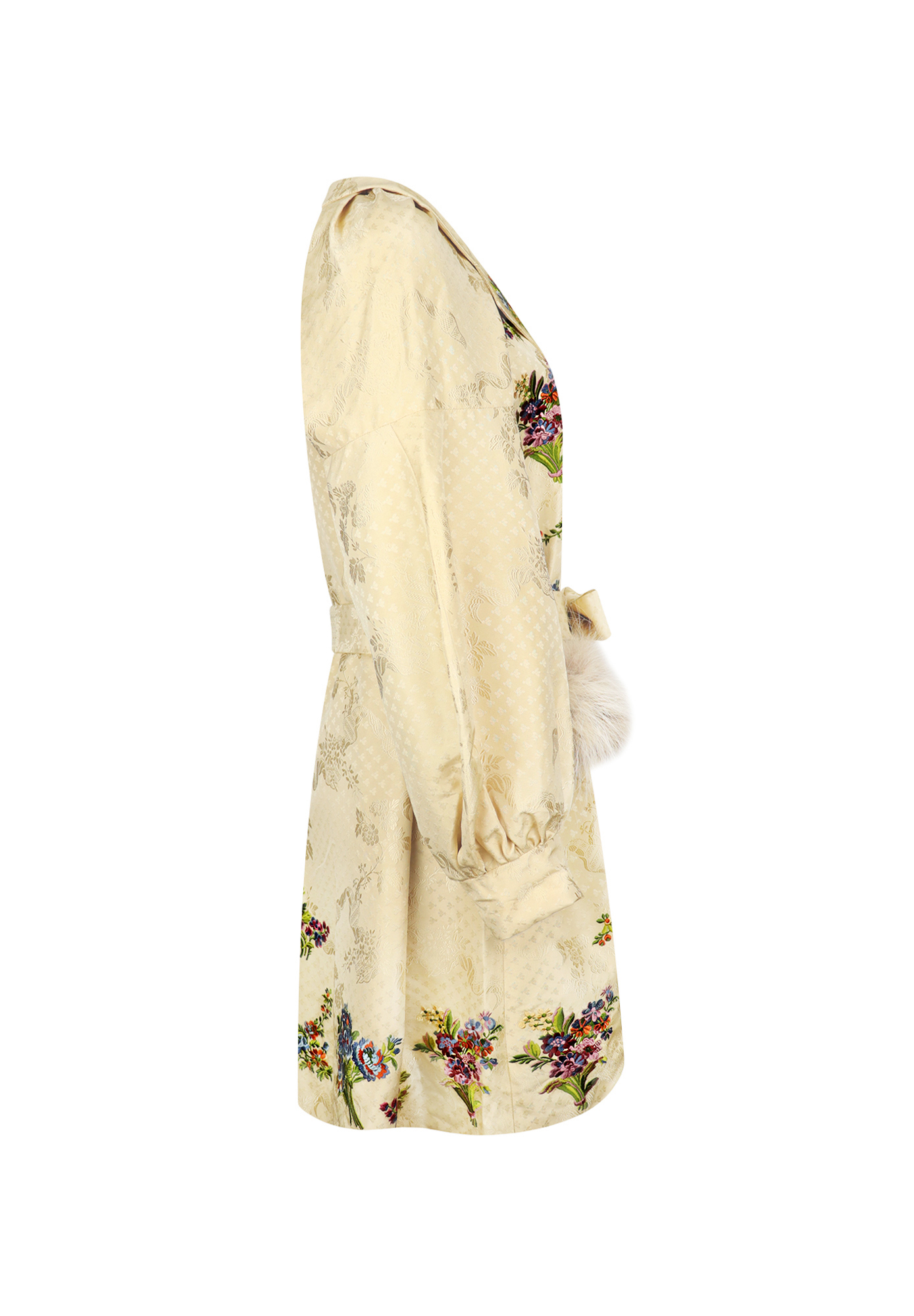 Christian Dior Jacquard Coat With Embroidery